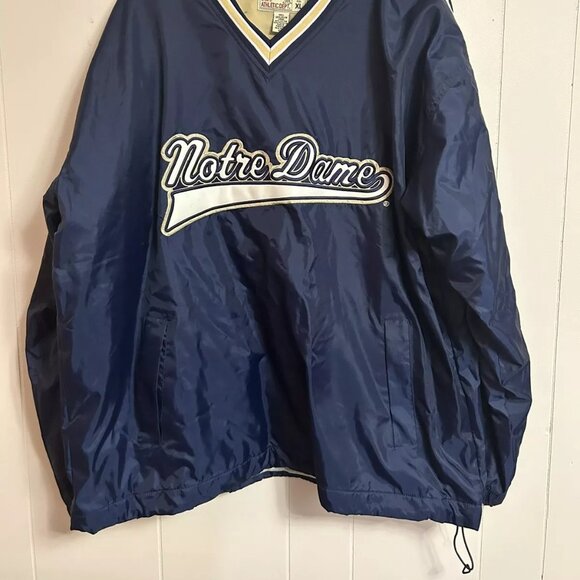 Notre Dame Pullover Jacket Notre Dame Vintage Steve and Barrys V-Neck XL - Picture 4 of 5